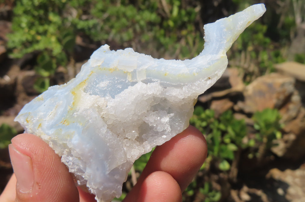 Natural Etched Blue Chalcedony Specimens x 12 From Nsanje, Malawi - Toprock Gemstones and Minerals 