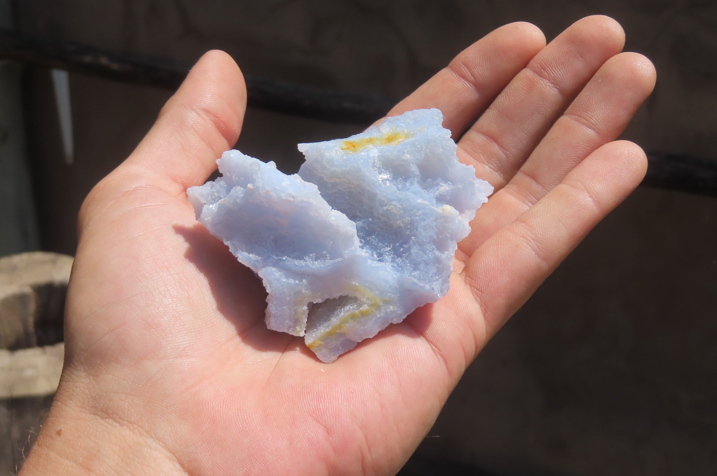 Natural Etched Blue Chalcedony Specimens x 12 From Nsanje, Malawi - Toprock Gemstones and Minerals 