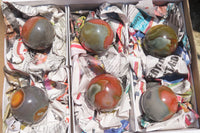 Polished Polychrome Jasper Spheres x 6 From Madagascar - Toprock Gemstones and Minerals 
