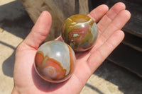 Polished Polychrome Jasper Spheres x 6 From Madagascar - Toprock Gemstones and Minerals 