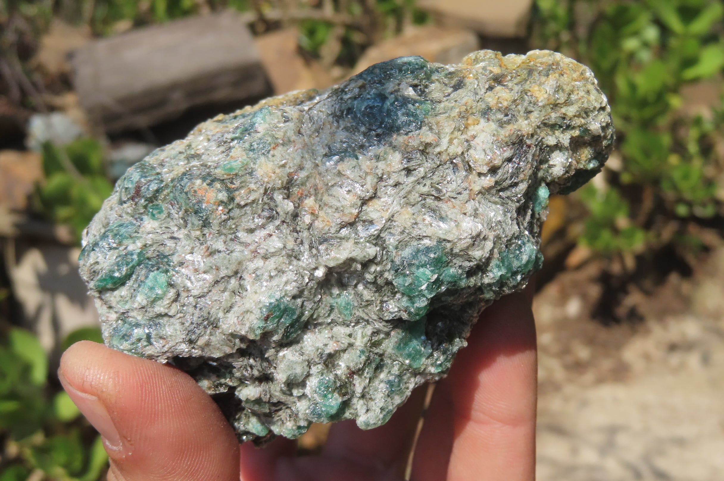 Natural Rare Emerald Mica In Matrix Cobbed Specimens x 2 From Mutoko, Zimbabwe - Toprock Gemstones and Minerals 