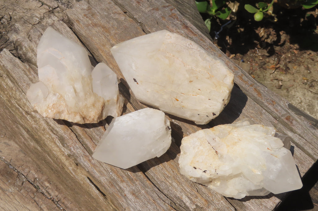 Natural Pineapple Quartz Crystal Specimens x 4 From Antsirabe, Madagascar - Toprock Gemstones and Minerals 