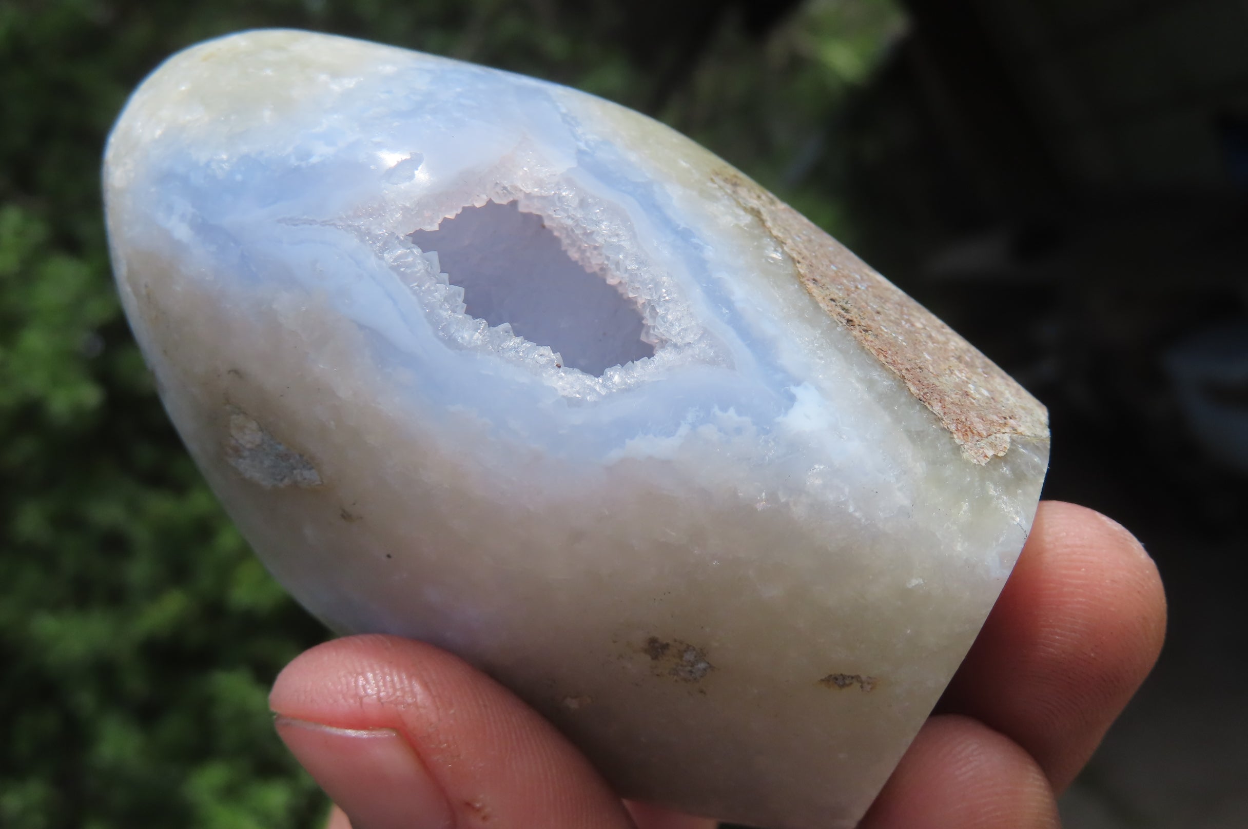 Polished Blue Lace Agate Free Forms x 6 From Malawi - Toprock Gemstones and Minerals 