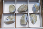 Polished Blue Lace Agate Free Forms x 6 From Malawi - Toprock Gemstones and Minerals 
