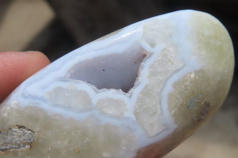 Polished Blue Lace Agate Free Forms x 6 From Malawi - Toprock Gemstones and Minerals 