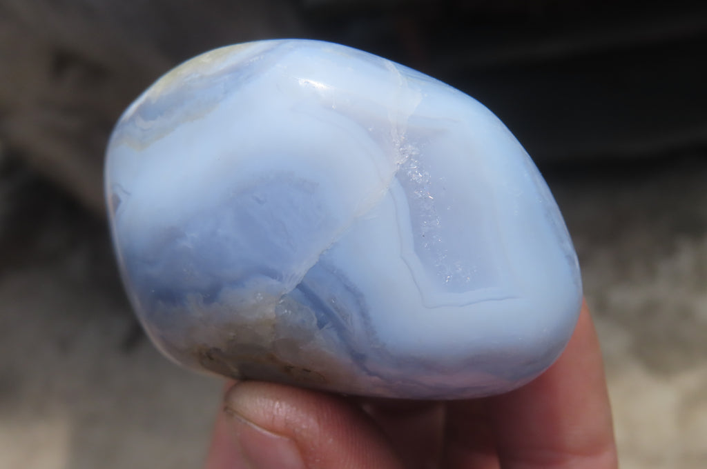 Polished Blue Lace Agate Free Forms x 6 From Malawi - Toprock Gemstones and Minerals 