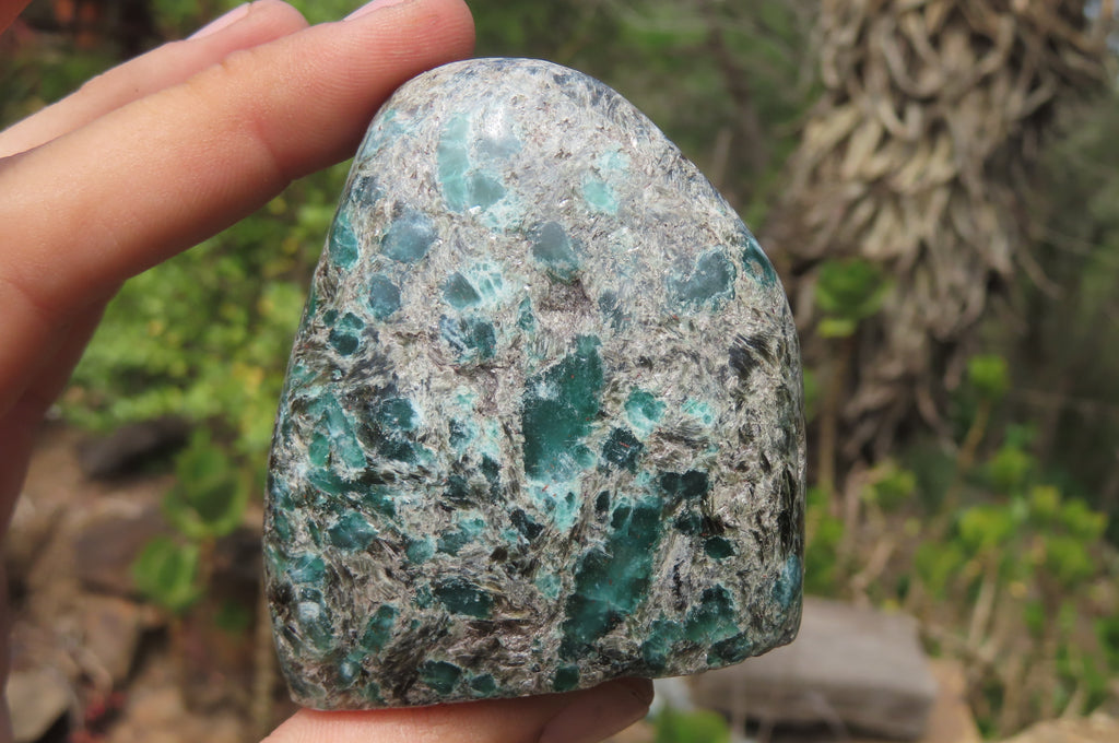 Polished Rare Emerald Mica In Matrix Standing Free Forms x 4 From Mutoko, Zimbabwe - Toprock Gemstones and Minerals 