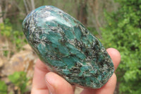 Polished Rare Emerald Mica In Matrix Standing Free Forms x 4 From Mutoko, Zimbabwe - Toprock Gemstones and Minerals 
