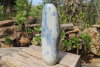 Polished Blue Spinel Spotted Quartz Standing Free Form x 1 From Madagascar - Toprock Gemstones and Minerals 