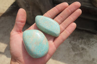 Polished Amazonite Free Forms x 20 From Zimbabwe