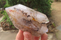 Polished Smokey Window Quartz Crystals x 6 From Madagascar - Toprock Gemstones and Minerals 