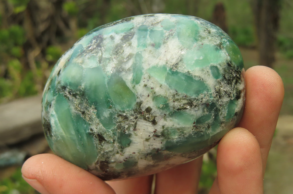 Polished Rare Emerald Mica In Matrix Free Forms x 6 From Mutoko, Zimbabwe - Toprock Gemstones and Minerals 
