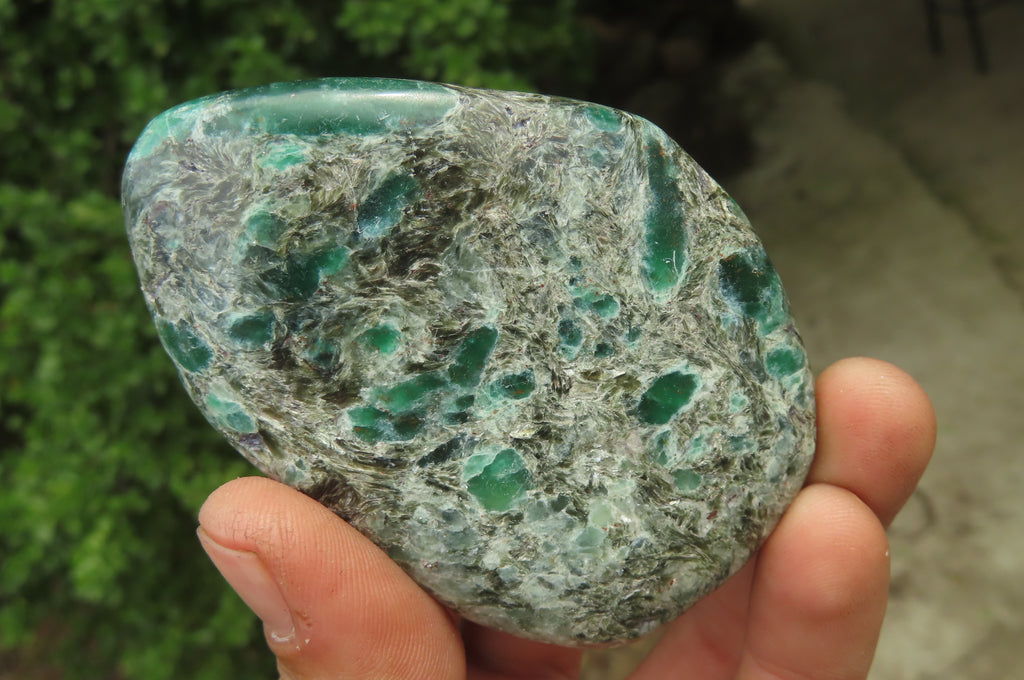 Polished Rare Emerald Mica In Matrix Free Forms x 6 From Mutoko, Zimbabwe - Toprock Gemstones and Minerals 