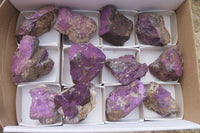 Natural Metallic Purpurite Cobbed Specimens x 12 From Erongo, Namibia - Toprock Gemstones and Minerals 