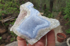Natural Blue Lace Agate Geode Specimens x 12 From Malawi - Toprock Gemstones and Minerals 