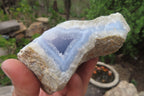 Natural Blue Lace Agate Geode Specimens x 12 From Malawi - Toprock Gemstones and Minerals 
