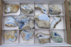 Natural Blue Lace Agate Geode Specimens x 12 From Malawi - Toprock Gemstones and Minerals 