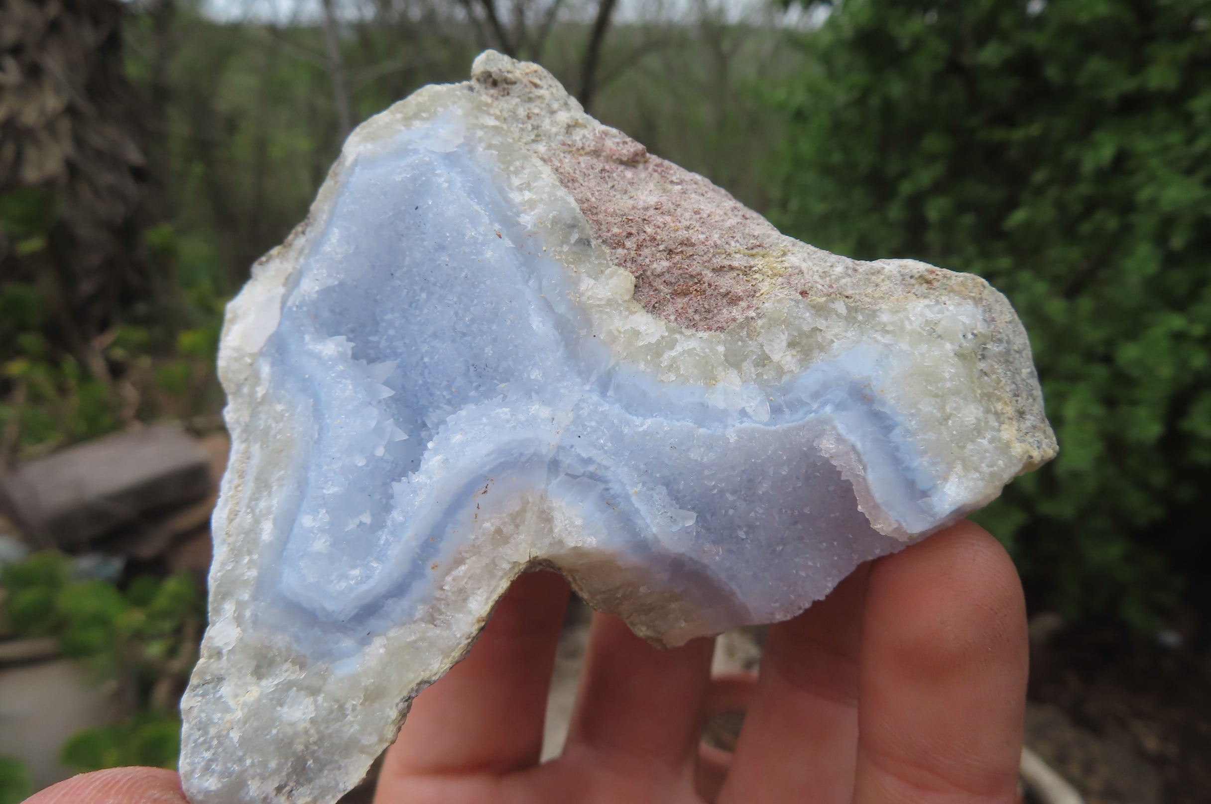 Natural Blue Lace Agate Geode Specimens x 12 From Malawi - Toprock Gemstones and Minerals 