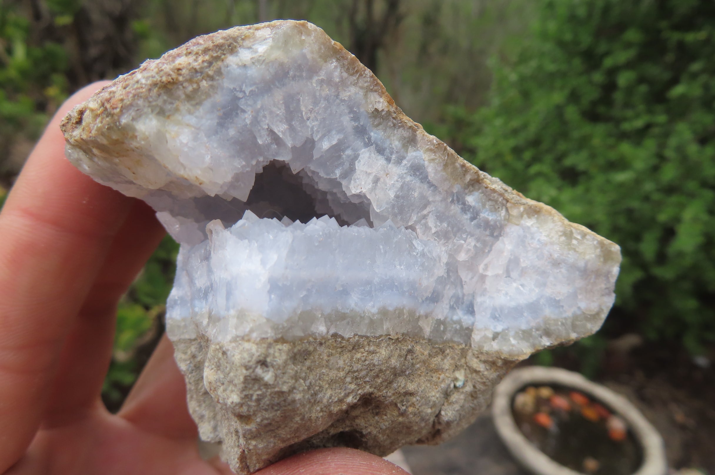 Natural Blue Lace Agate Geode Specimens x 12 From Malawi - Toprock Gemstones and Minerals 