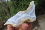 Natural Blue Lace Agate Geode Specimens x 12 From Malawi - Toprock Gemstones and Minerals 