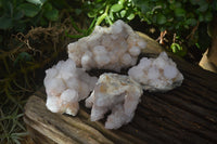 Natural Amethyst Spirit Quartz Clusters x 4 From Boekenhouthoek, South Africa