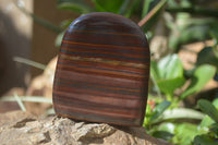 Polished Banded Tiger Iron / Muggle Stone Standing Free Forms x 3 From Northern Cape, South Africa - Toprock Gemstones and Minerals 