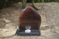 Polished Banded Tiger Iron / Muggle Stone Standing Free Forms x 3 From Northern Cape, South Africa - Toprock Gemstones and Minerals 