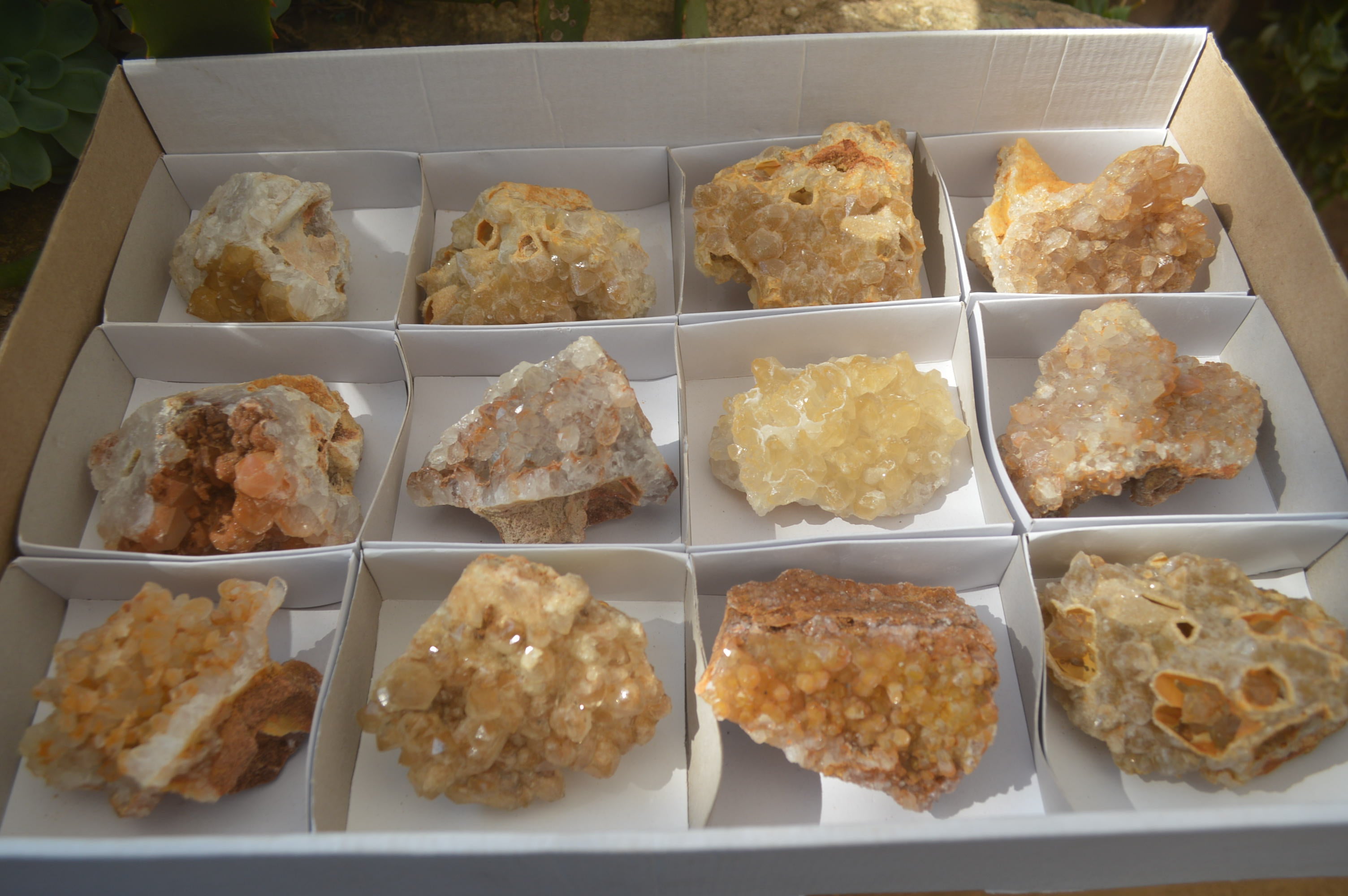 Natural Limonite Quartz Geodes x 12 From Solwezi, Zambia - Toprock Gemstones and Minerals 