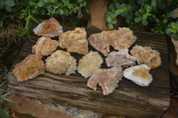 Natural Limonite Quartz Geodes x 12 From Solwezi, Zambia