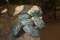 Polished Rare Emerald Mica In Matrix Free Forms x 6 From Mutoko, Zimbabwe - Toprock Gemstones and Minerals 