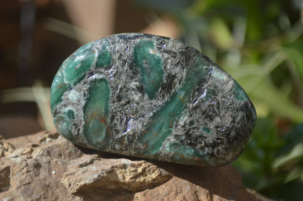Polished Rare Emerald Mica In Matrix Free Forms x 6 From Mutoko, Zimbabwe - Toprock Gemstones and Minerals 