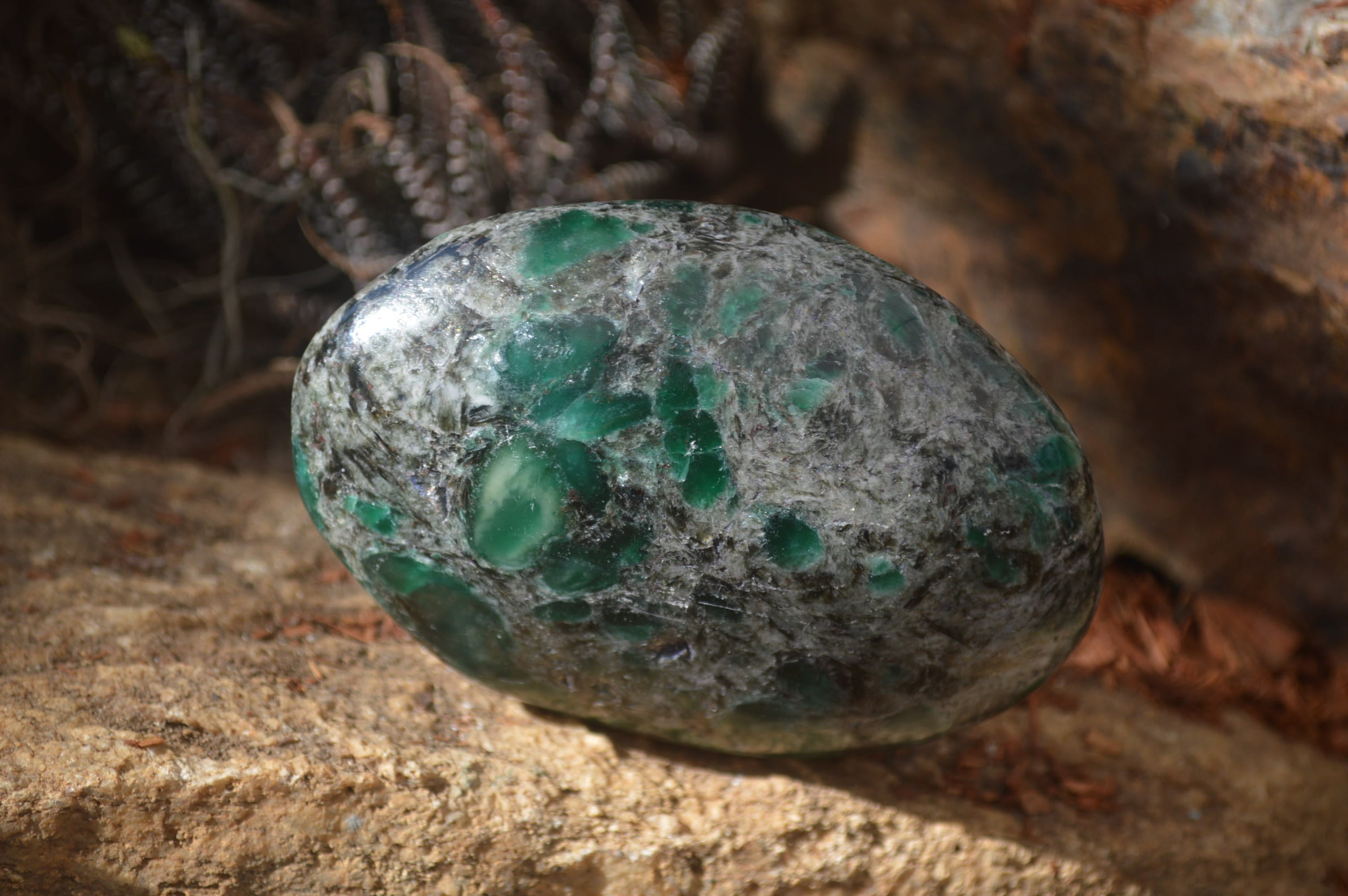 Polished Rare Emerald Mica In Matrix Free Forms x 6 From Mutoko, Zimbabwe - Toprock Gemstones and Minerals 