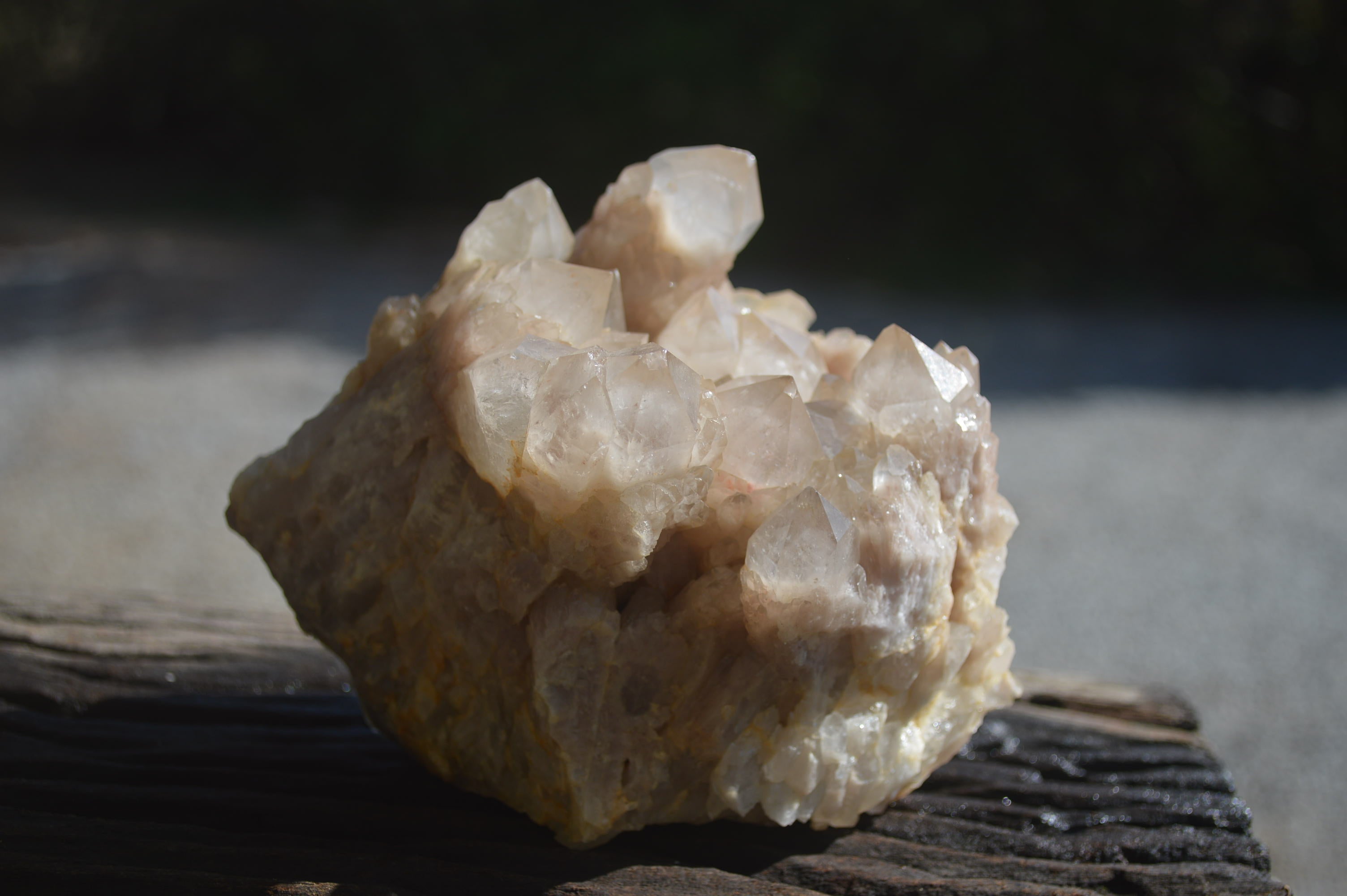 Natural Smokey Phantom Quartz Clusters x 2 From Luena, Congo - Toprock Gemstones and Minerals 