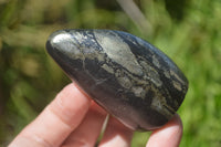 Polished Rare Pharaoh Stone Pyrite in Basalt Standing Free Forms x 6 Iron Duke Mine, Zimbabwe - Toprock Gemstones and Minerals 