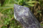 Polished Lepidolite with Pink Rubellite Point-Prisms x 2 From Ambatondrazaka, Madagascar - Toprock Gemstones and Minerals 