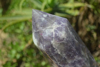 Polished Lepidolite with Pink Rubellite Point-Prisms x 2 From Ambatondrazaka, Madagascar - Toprock Gemstones and Minerals 
