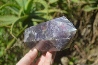 Polished Lepidolite with Pink Rubellite Point-Prisms x 2 From Ambatondrazaka, Madagascar - Toprock Gemstones and Minerals 