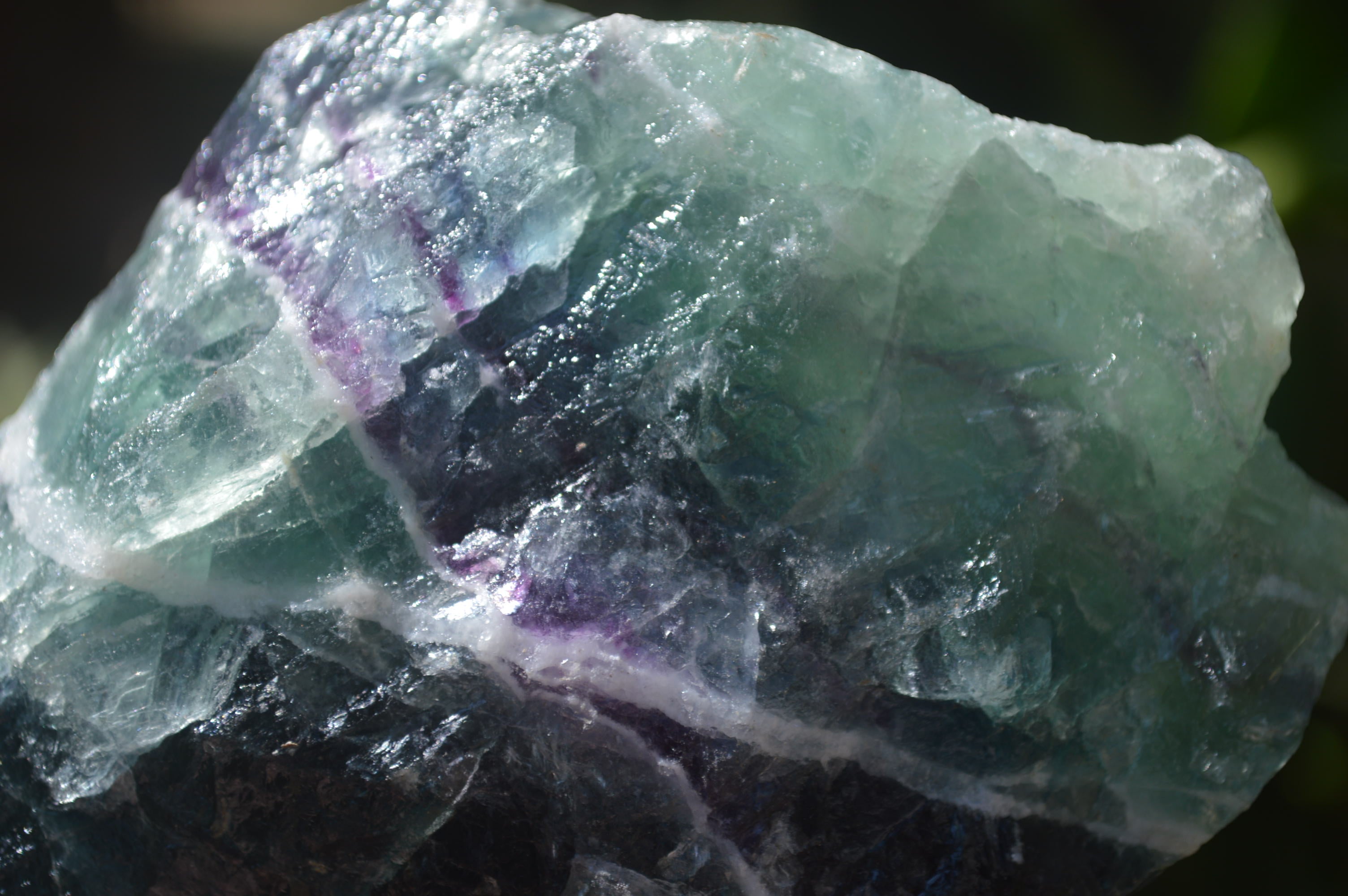 Natural Watermelon Fluorite Cobbed Specimens x 6 From Uis, Namibia - Toprock Gemstones and Minerals 