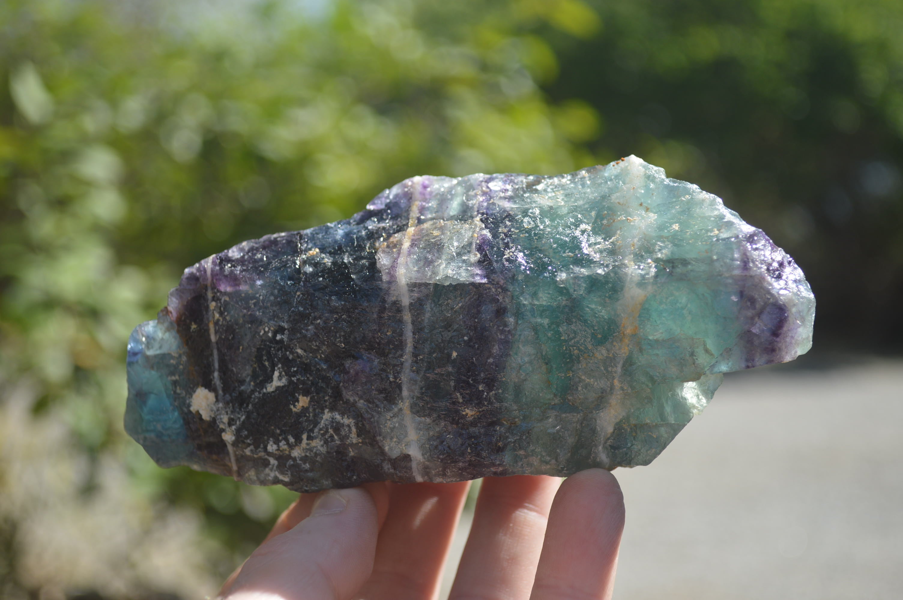 Natural Watermelon Fluorite Cobbed Specimens x 6 From Uis, Namibia - Toprock Gemstones and Minerals 