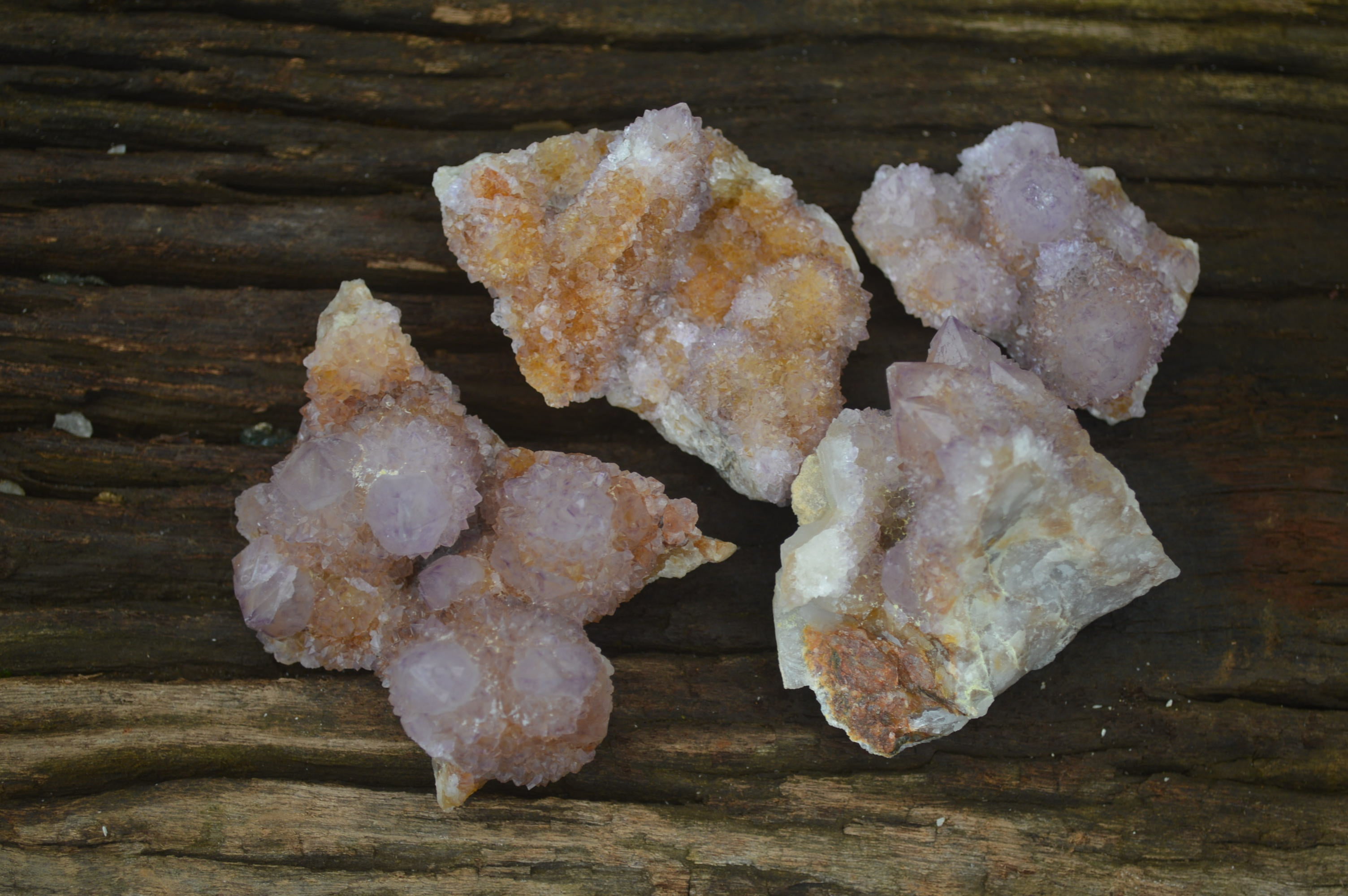 Natural Ametrine Spirit Quartz Clusters x 4 From Boekenhouthoek, South Africa - Toprock Gemstones and Minerals 