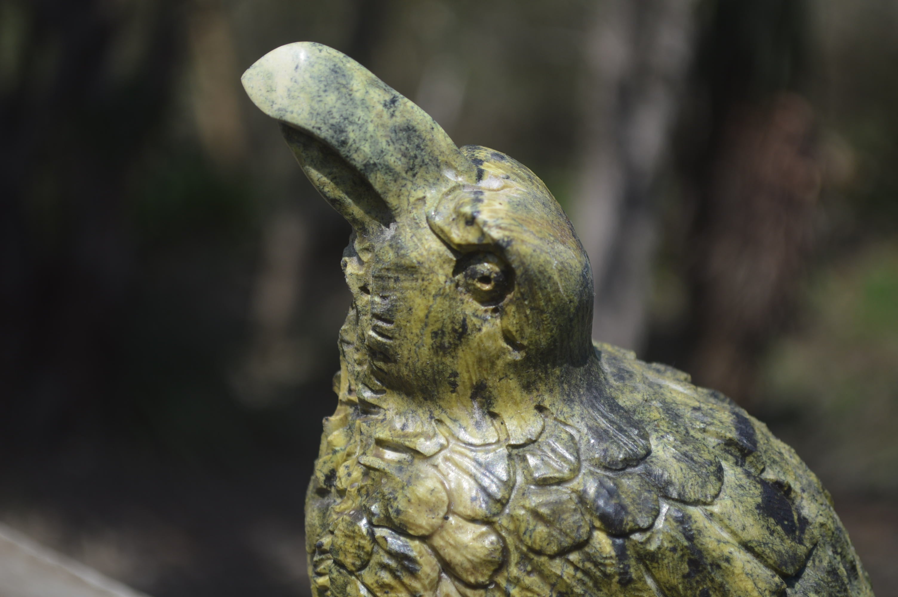 Polished Leopard Stone Raven Carving x 1 from Zimbabwe - Toprock Gemstones and Minerals 