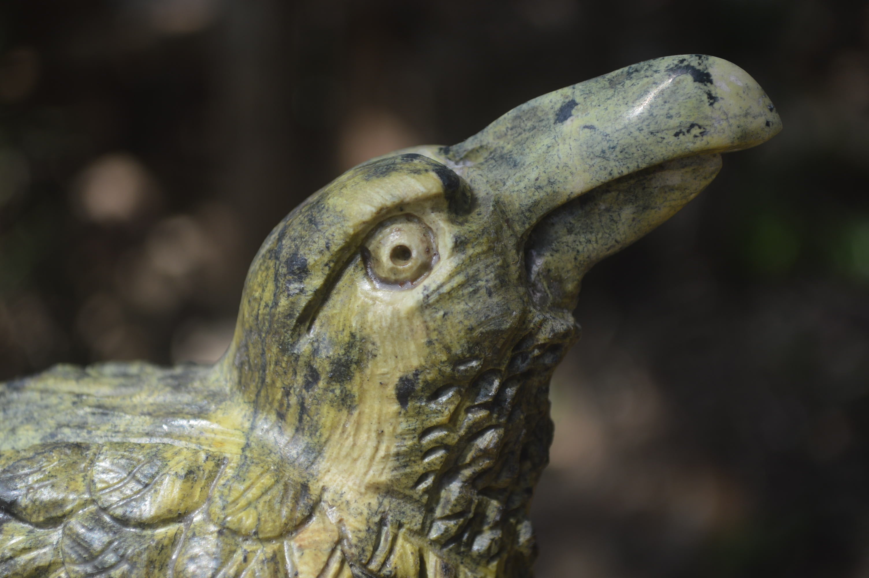Polished Leopard Stone Raven Carving x 1 from Zimbabwe - Toprock Gemstones and Minerals 