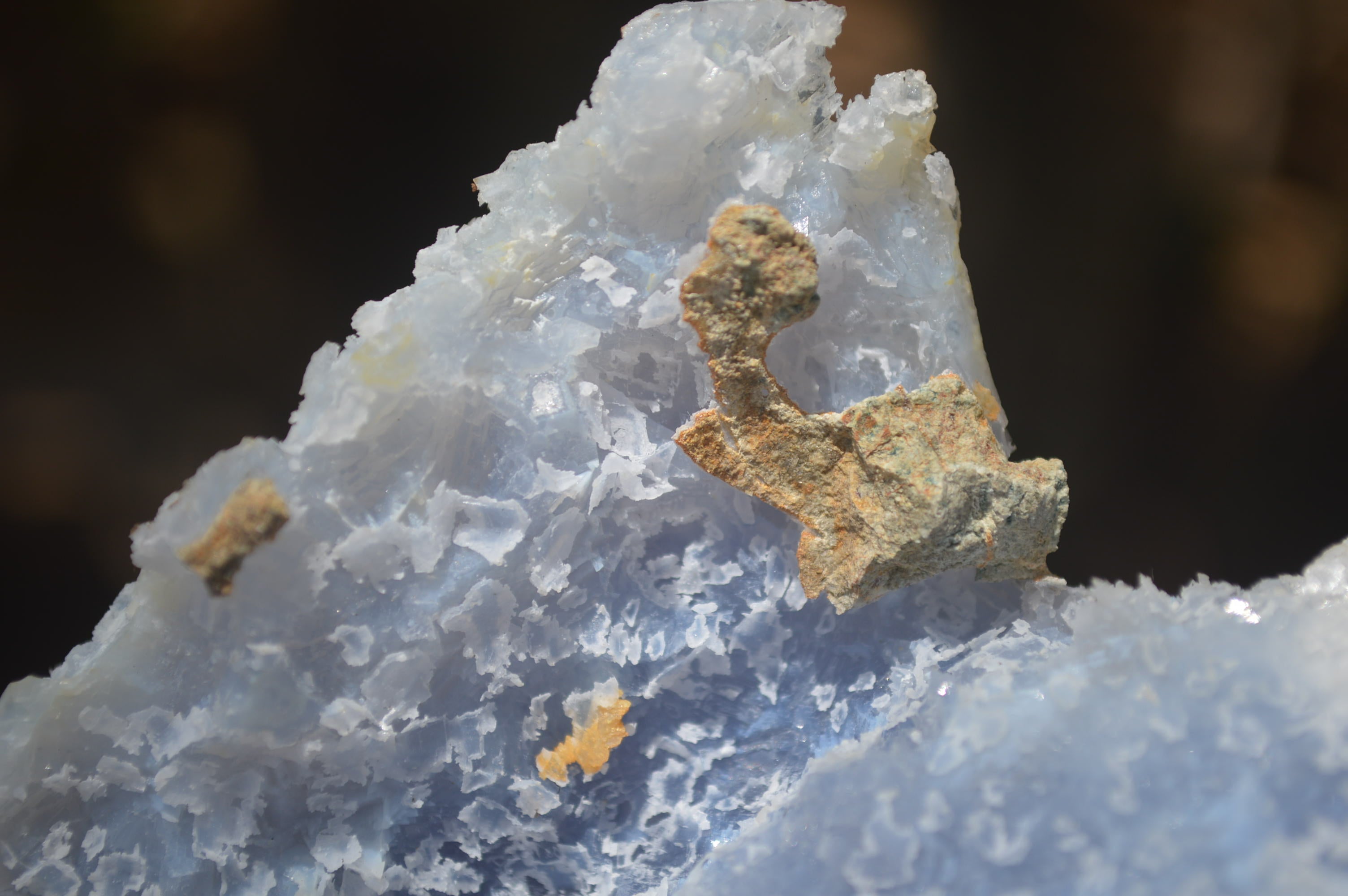 Natural Etched Blue Chalcedony Specimens x 2 From Nsanje, Malawi - Toprock Gemstones and Minerals 