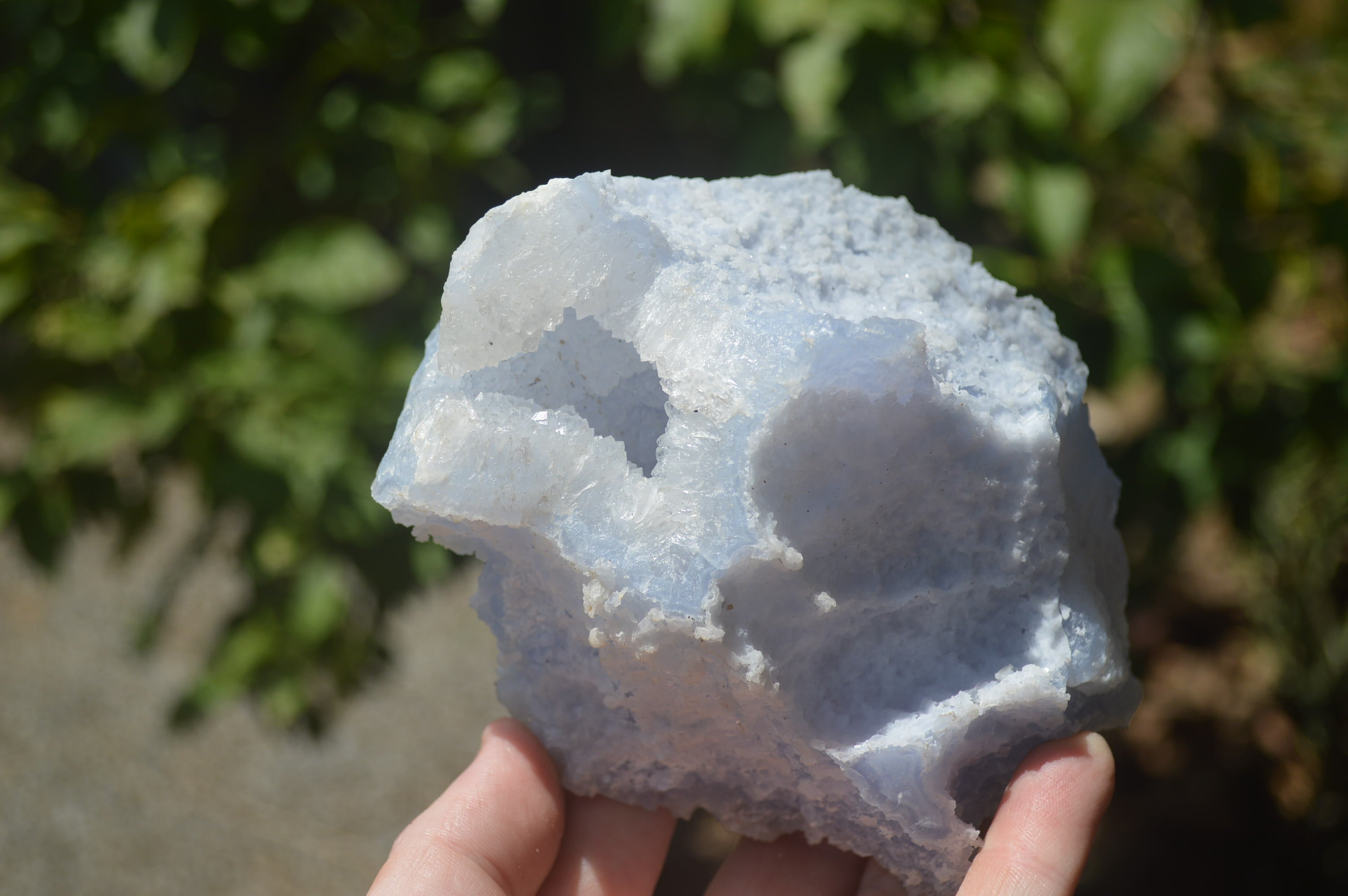 Natural Etched Blue Chalcedony Specimens x 2 From Nsanje, Malawi - Toprock Gemstones and Minerals 