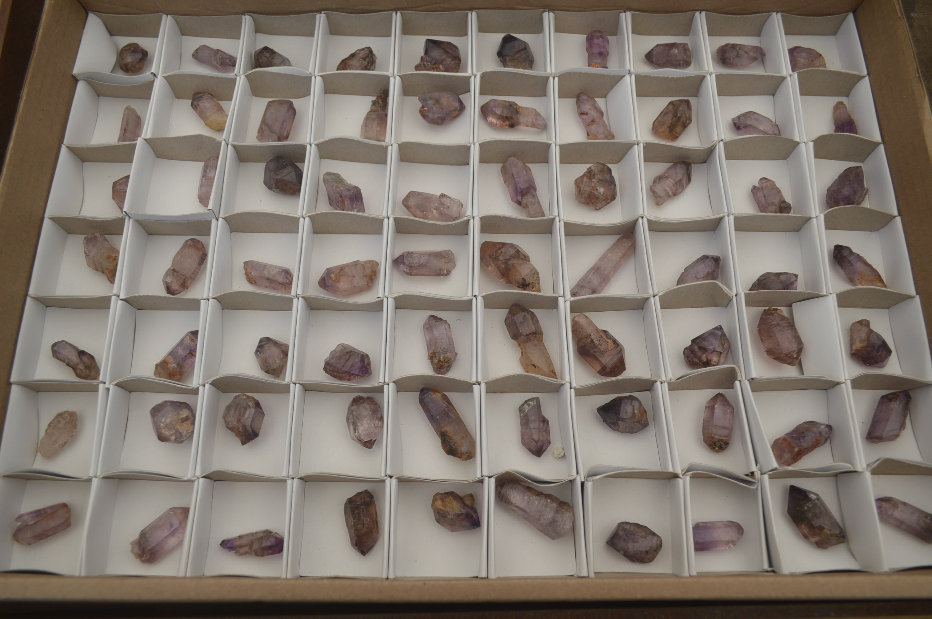 Natural Smokey Window Amethyst Crystals x 70 From Chiredzi, Zimbabwe - Toprock Gemstones and Minerals 