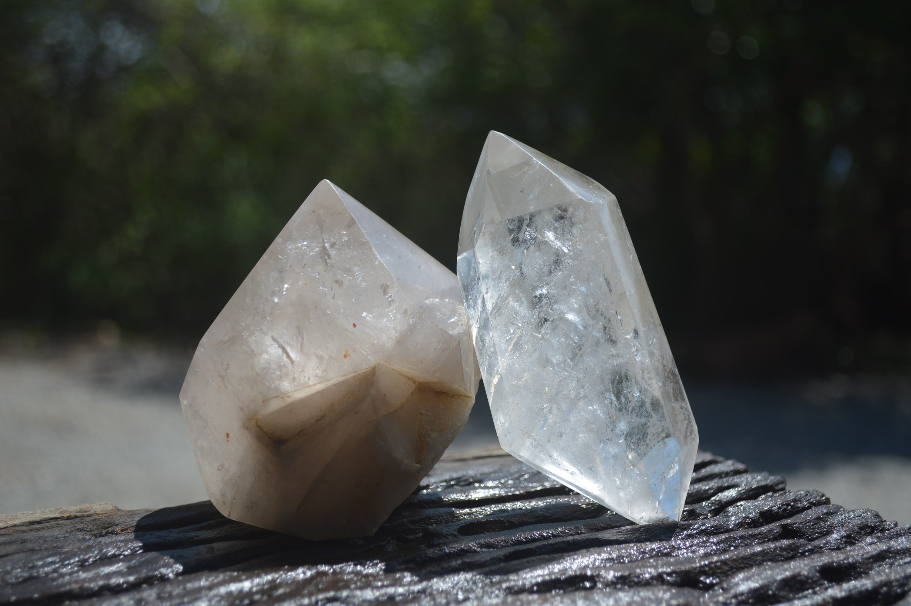 Polished Double Terminated Arcadian Quartz Crystals x 4 From Angola - Toprock Gemstones and Minerals 