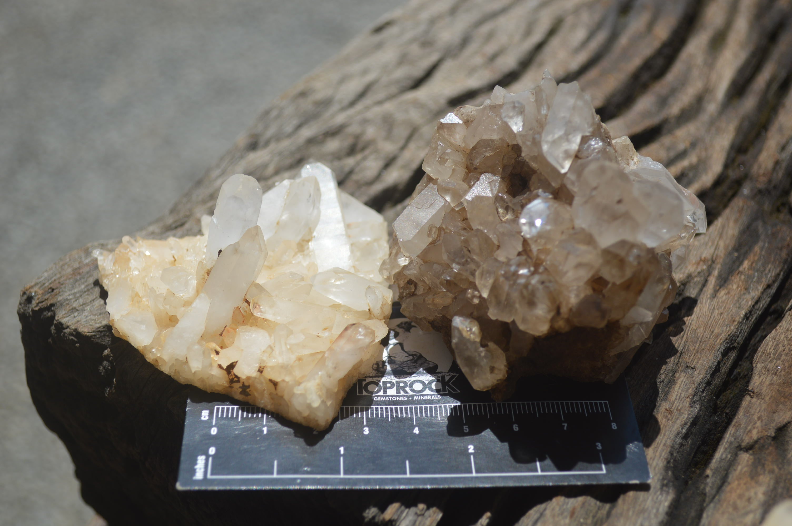 Natural Small Quartz Clusters x 13 from Madagascar - Toprock Gemstones and Minerals 