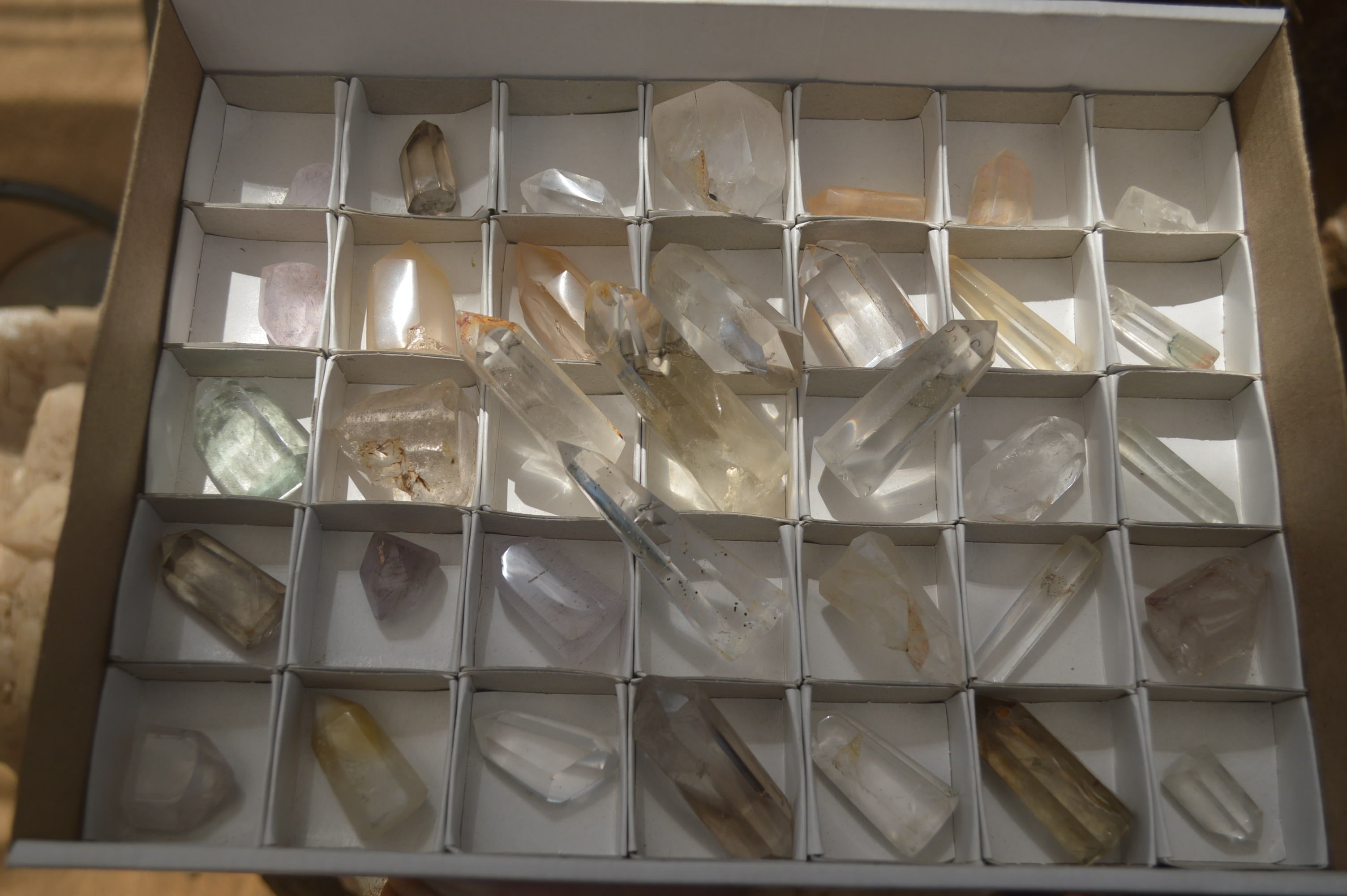 Polised Mixed Selection of Quartz Crystals x 35 from Madagascar - Toprock Gemstones and Minerals 