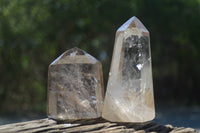 Polished Smokey Quartz Crystal Poiny-Prisms x 6 From Madagascar - Toprock Gemstones and Minerals 