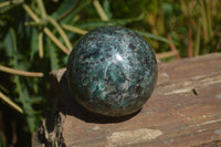 Polished Rare Emerald Mica In Matrix Spheres x 2 From Mutoko, Zimbabwe - Toprock Gemstones and Minerals 